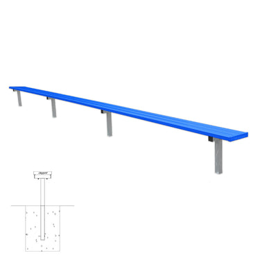 Player Bench - 21 ft. - In-Ground (Powder Coated)